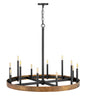 Wells Medium Single Tier Chandelier In Copper Finish