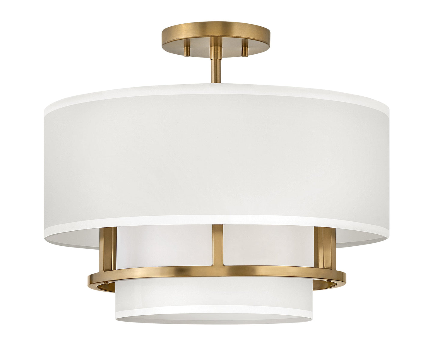 Graham Medium Semi-flush Mount In Light Brass Finish