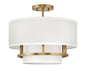 Graham Medium Semi-flush Mount In Light Brass Finish