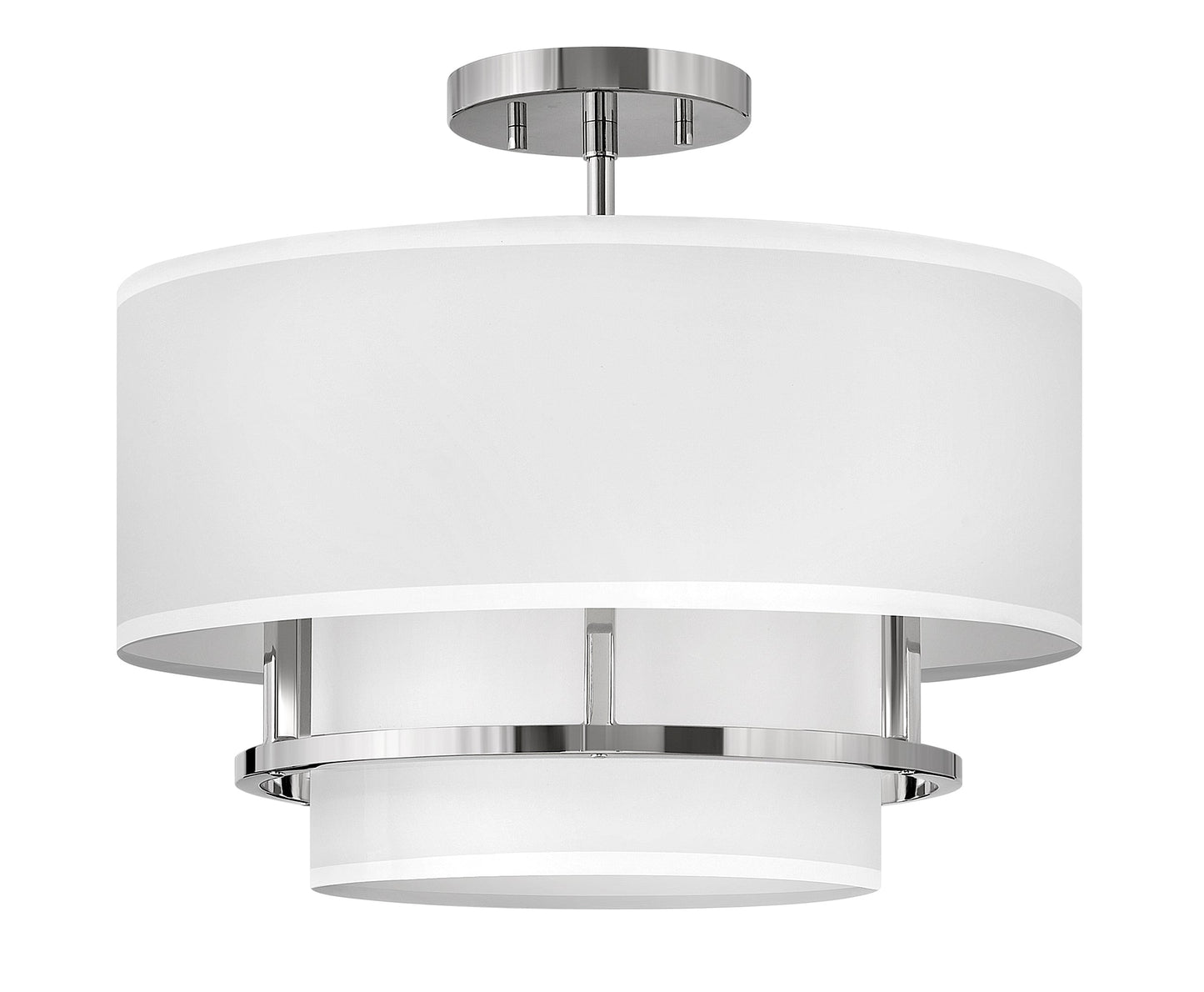 Graham Medium Semi-flush Mount In Polished Nickel Finish