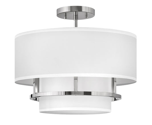 Graham Medium Semi-flush Mount In Polished Nickel Finish