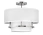 Graham Medium Semi-flush Mount In Polished Nickel Finish