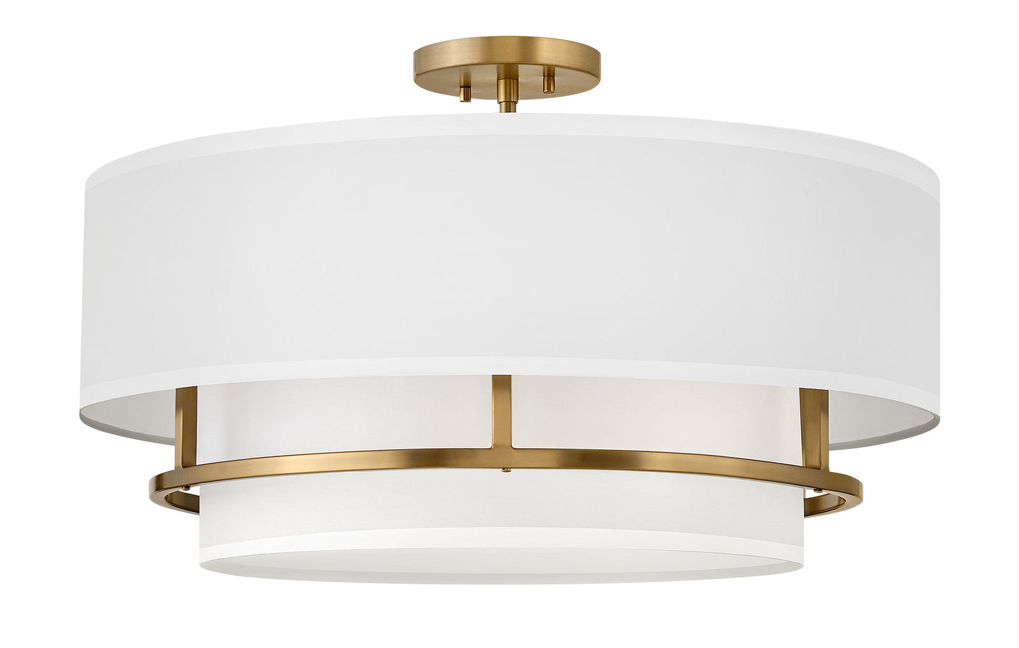 Graham Medium Semi-Flush Mount In Light Brass Finish