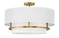 Graham Medium Semi-Flush Mount In Light Brass Finish