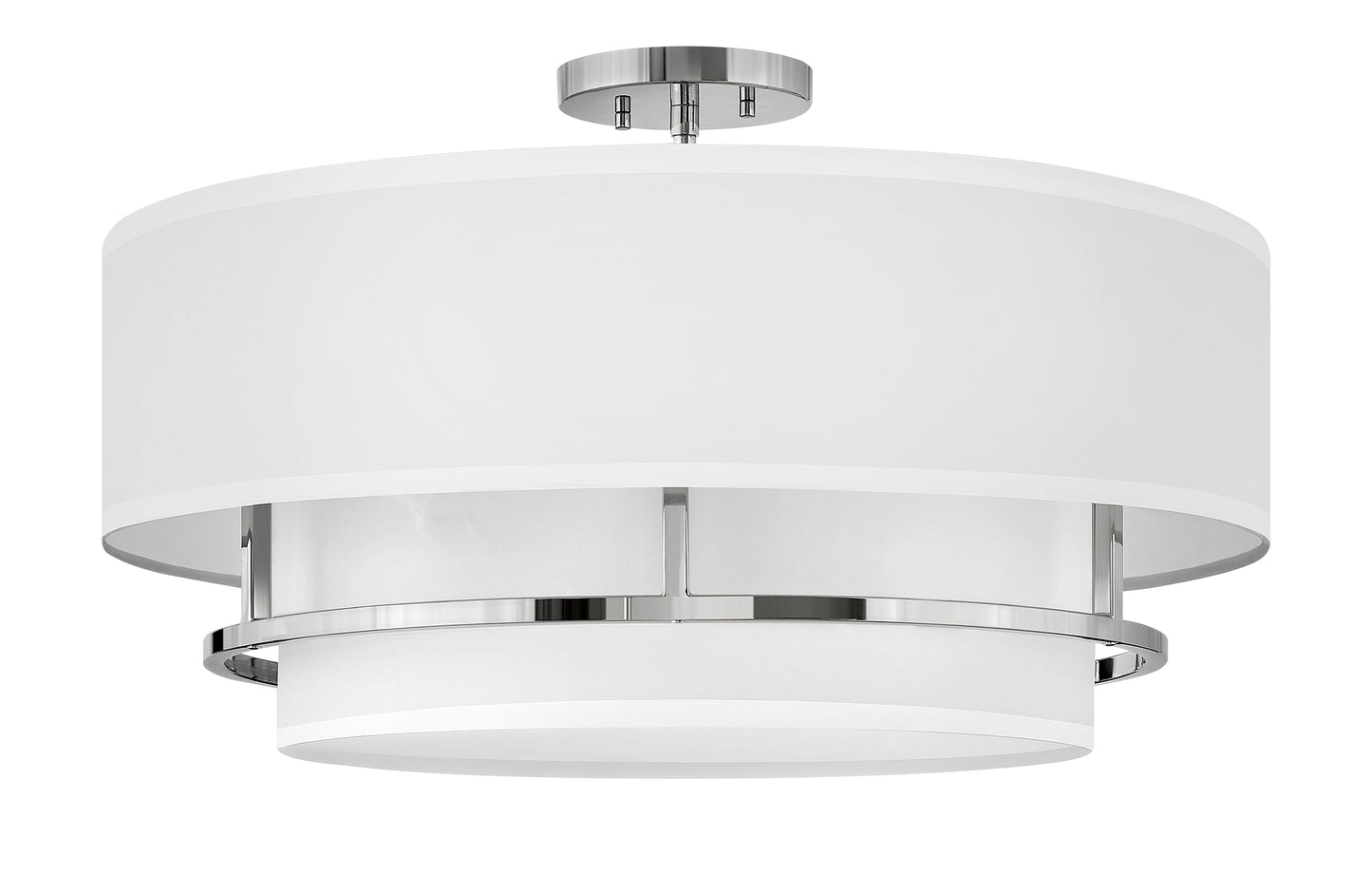 Graham Medium Semi-Flush Mount In Polished Nickel Finish