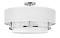 Graham Medium Semi-Flush Mount In Polished Nickel Finish