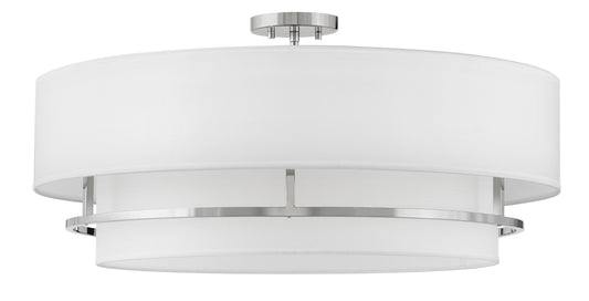 Graham Large Convertible Semi-flush Mount In Polished Nickel Finish