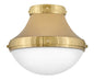 Oliver Medium Flush Mount In Light Brass Finish
