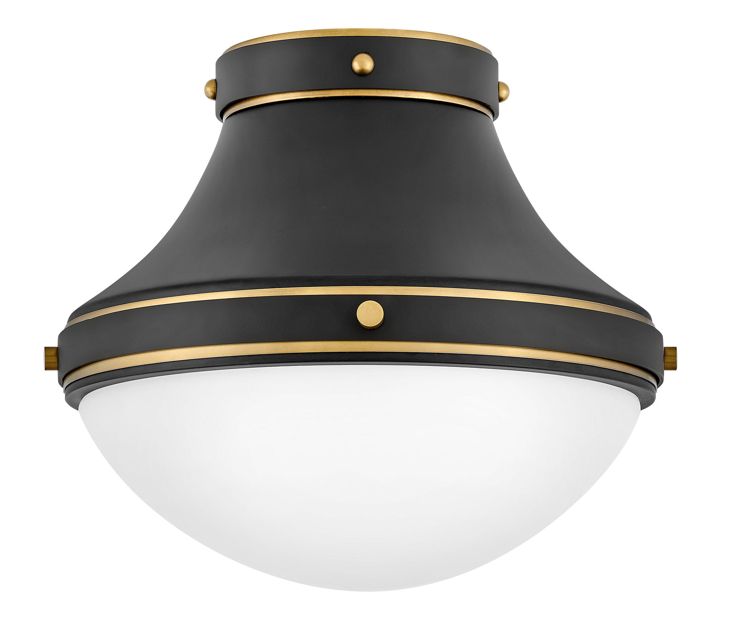 Oliver Medium Flush Mount In Black Finish