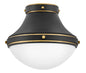 Oliver Medium Flush Mount In Black Finish