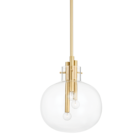 Hempstead Pendant with Aged Brass Finish