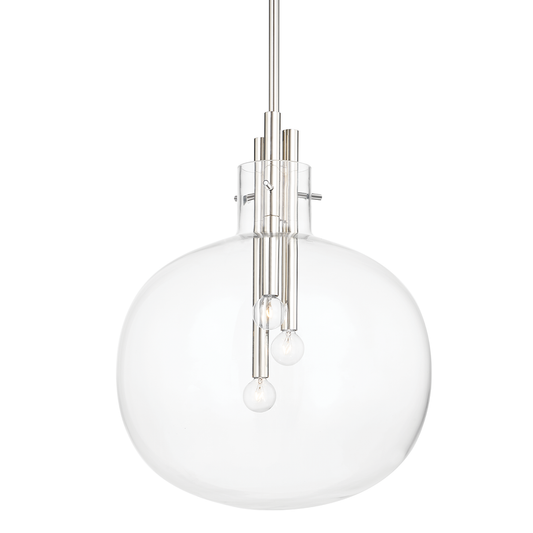 Hempstead Pendant with Polished Nickel Finish