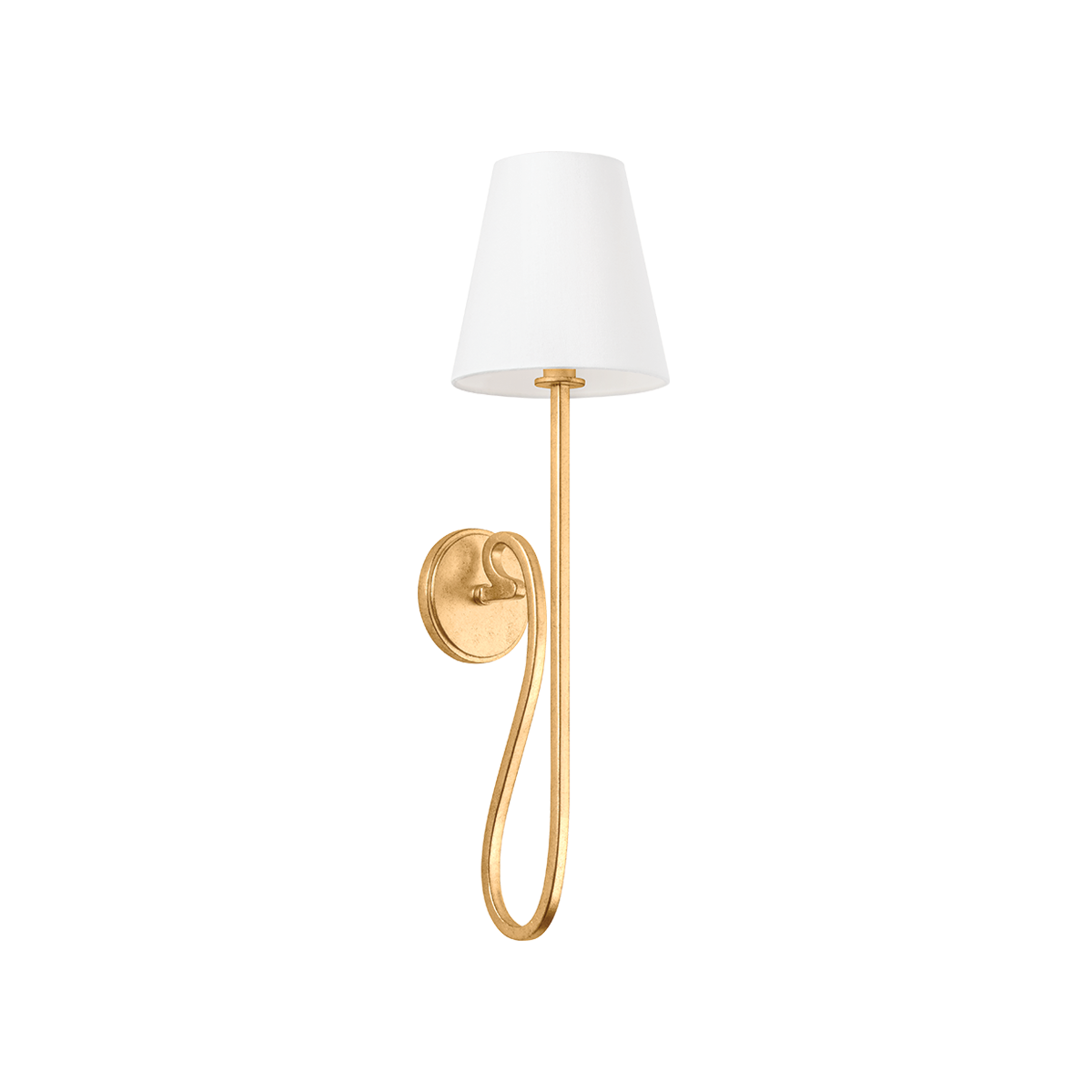 ELMHURST WALL SCONCE with VINTAGE GOLD LEAF Finish