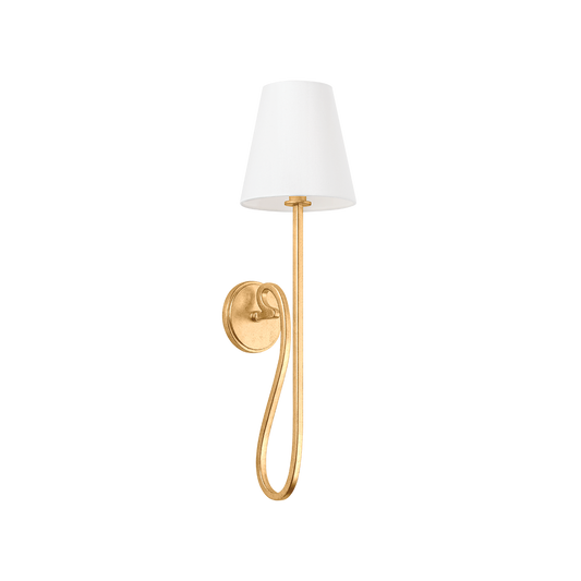 ELMHURST WALL SCONCE with VINTAGE GOLD LEAF Finish