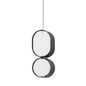 Opal Pendant In Soft Black with Stainless Steel Finish
