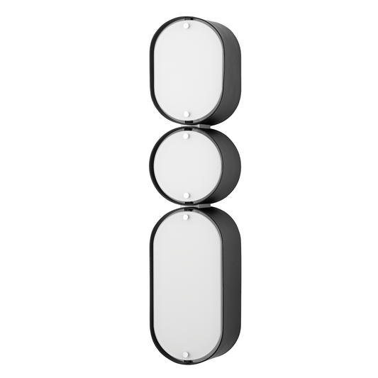 Opal Wall Sconce In Soft Black with Stainless Steel Finish