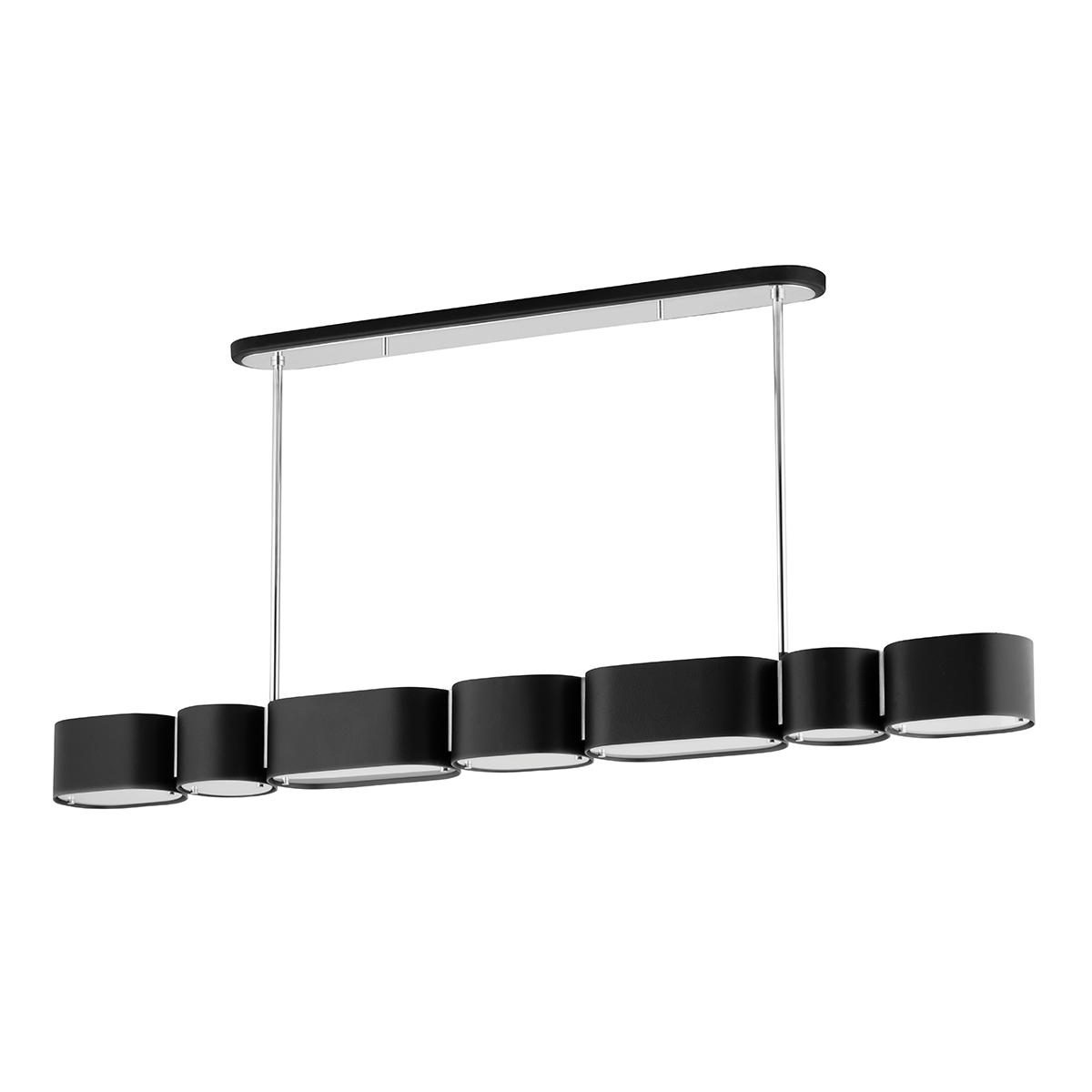 Opal Linear In SOFT BLACK/STAINLESS STEEL Finish