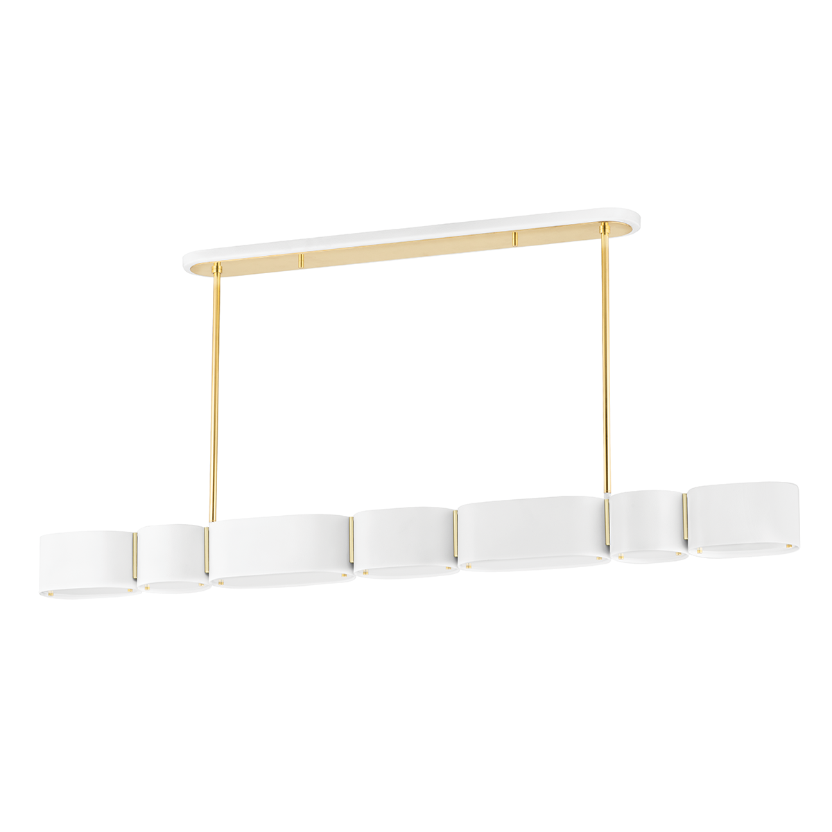 Opal Linear In SOFT WHITE/VINTAGE BRASS Finish