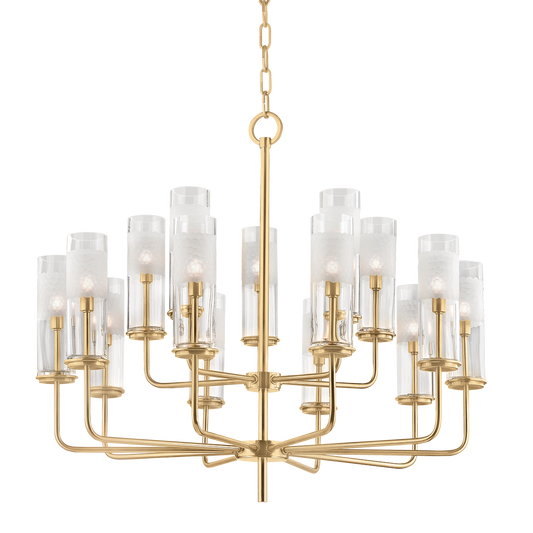 Wentworth Chandelier with Aged Brass Finish