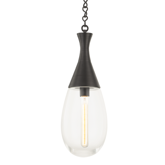 Southold Pendant with Black Brass Finish