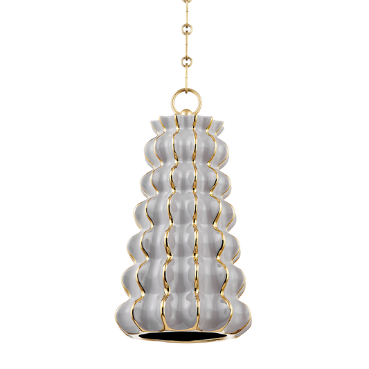 Esperanza Pendant In CERAMIC GLOSS GRAY Finish