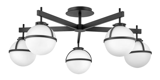 Hollis Large Semi-flush Mount In Black Finish