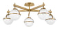 Hollis Large Semi-flush Mount In Light Brass Finish