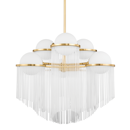 Celestial Chandelier In AGED BRASS Finish
