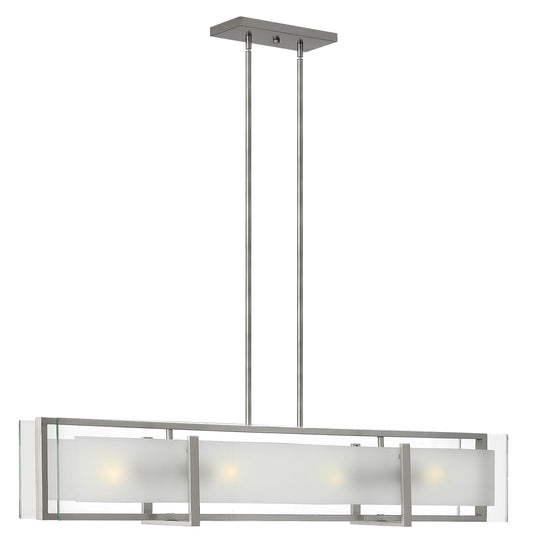 Latitude Medium Four Light Linear In Brushed Nickel Finish