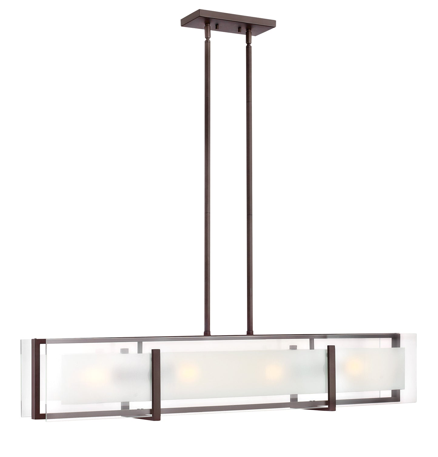 Latitude Medium Four Light Linear In Light Bronze Finish
