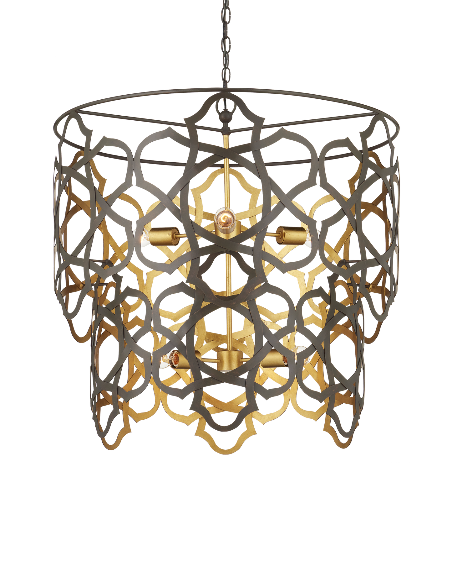 Mauresque Medium Bronze & Gold Chandelier