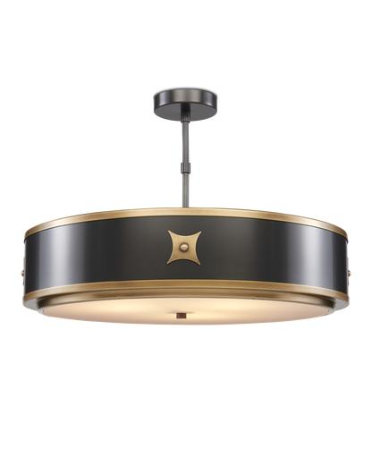 Huntsman Black Semi-Flush Mount