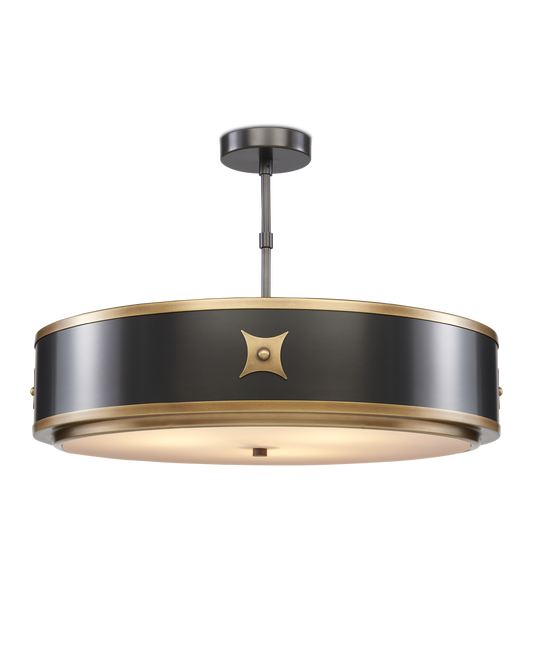 Huntsman Black Semi-Flush Mount