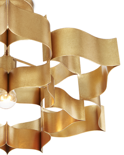 Grand Lotus Small Gold Chandelier