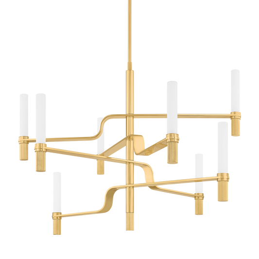 ALLENTOWN Chandelier with Aged Brass Finish