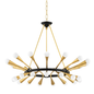 Aries Chandelier In VINTAGE POLISHED BRASS/DEEP BRONZE Finish