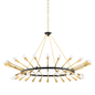 Aries Chandelier In VINTAGE POLISHED BRASS/BLACK BRASS Finish