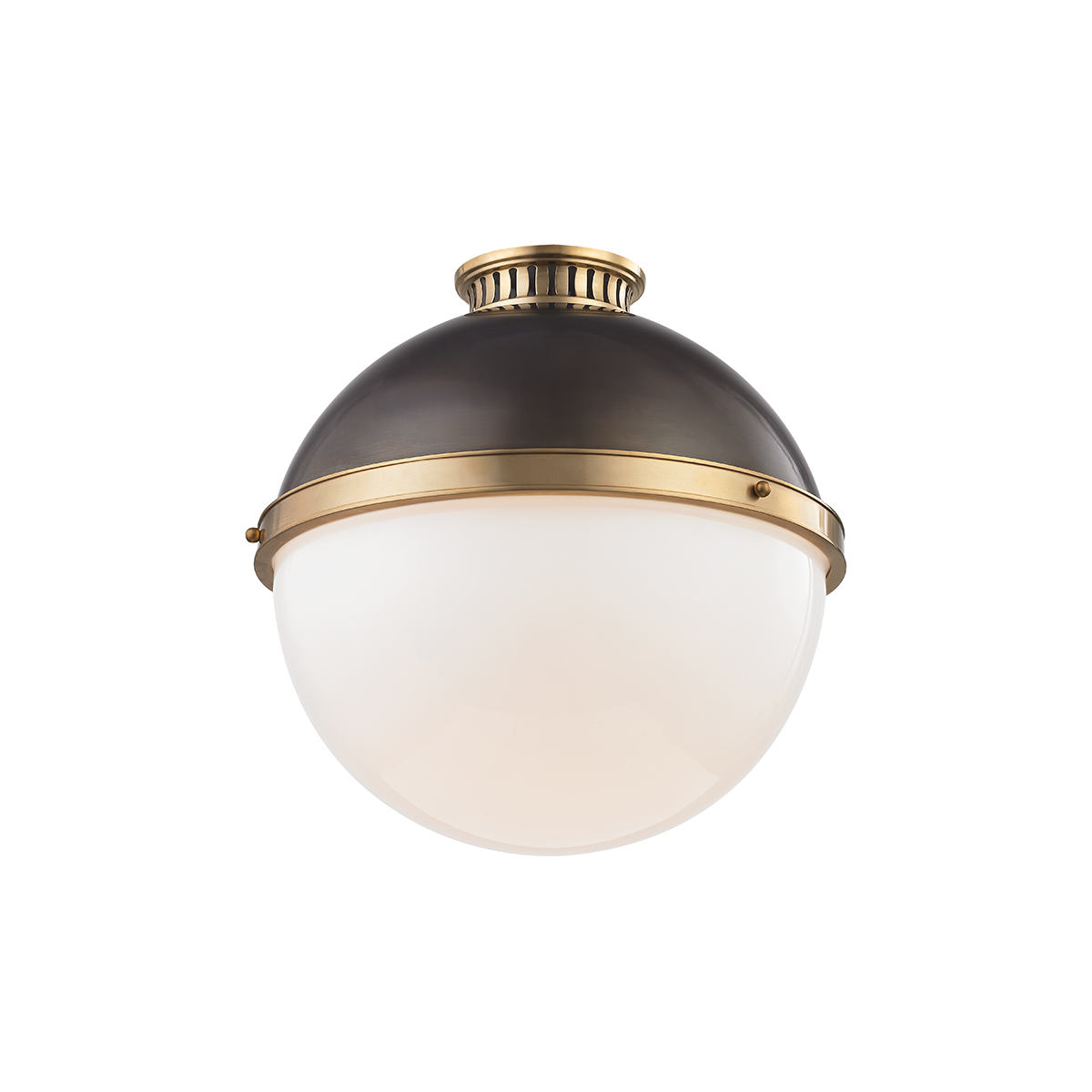 Latham Flush Mount with Aged/antique Distressed Bronze Finish