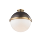 Latham Flush Mount with Aged/antique Distressed Bronze Finish