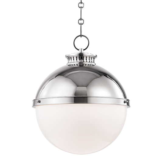 Latham Pendant with Polished Nickel Finish
