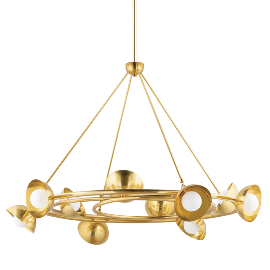 Oraibi Chandelier In VINTAGE BRASS Finish