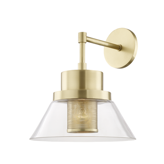 Paoli Wall Sconce with Aged Brass Finish