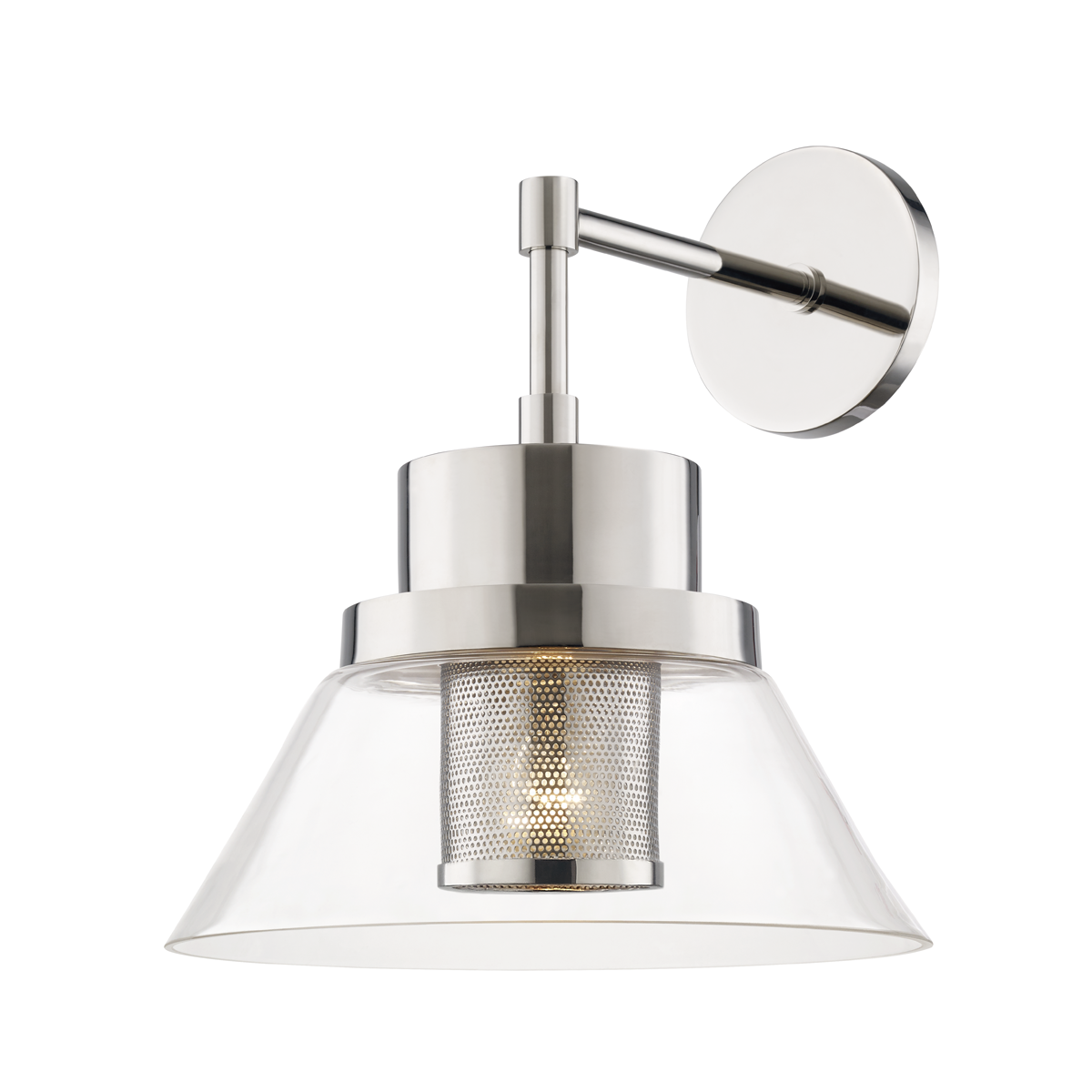 Paoli Wall Sconce with Polished Nickel Finish
