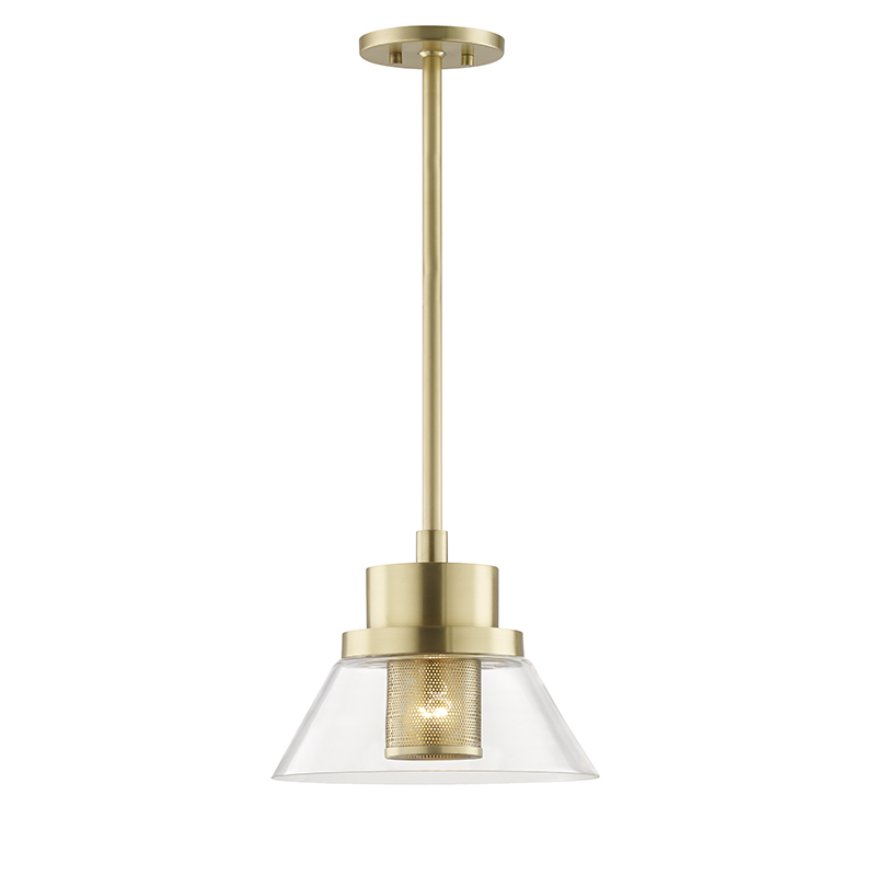 Paoli Pendant with Aged Brass Finish