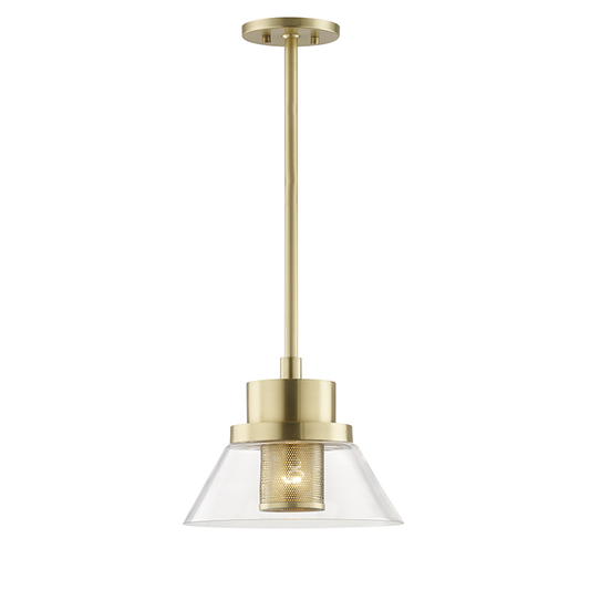 Paoli Pendant with Aged Brass Finish