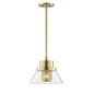 Paoli Pendant with Aged Brass Finish