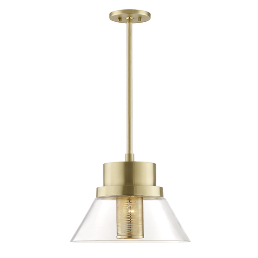 Paoli Pendant with Aged Brass Finish