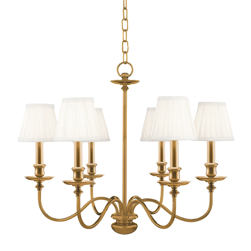 Menlo Park Chandelier with Aged Brass Finish