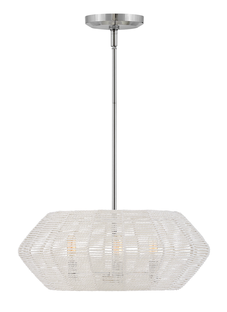 Luca Small Convertible Drum Chandelier In Chrome Finish