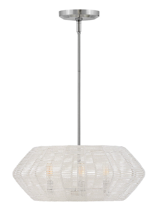 Luca Small Convertible Drum Chandelier In Chrome Finish